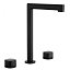 Grifo bimando de lavabo alto sobre encimera Toscana negro mate de Imex